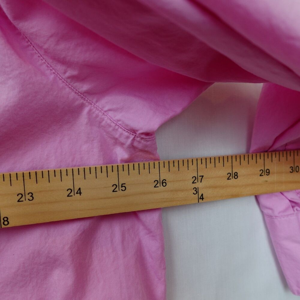 Old Navy The Boyfriend Shirt Women's Large Pink Long Sleeve Button Up Preppy - Picture 4 of 13